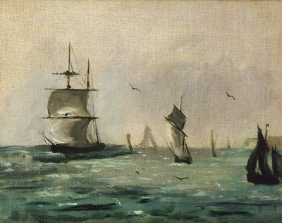 Sailing Ships and Seagulls by Édouard Manet
